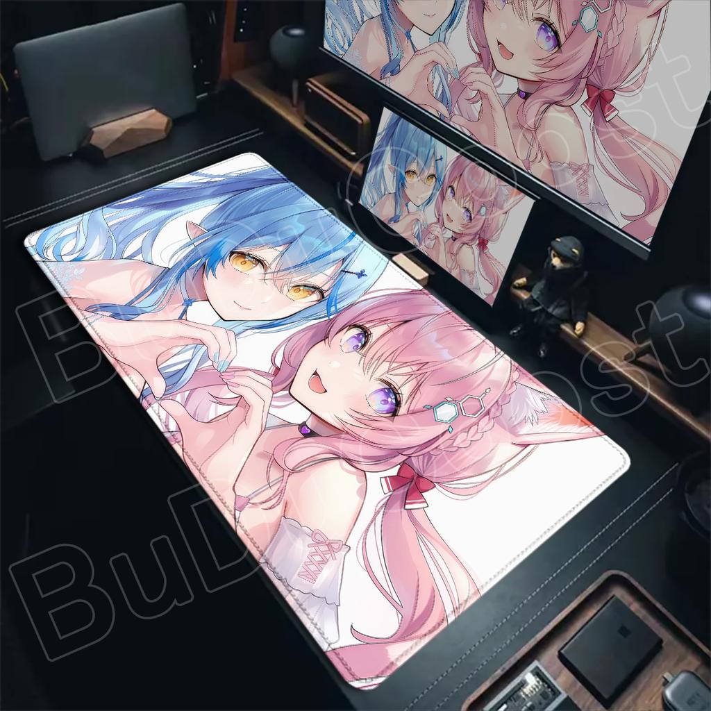 Gaming XXL kawaii Non-slip Desktop Carpet Hakui Koyori Hololive Anime Sexy Girl Laptop Keyboard Mat Office PC Rubber Accessories