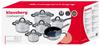 Steel pot set 12 pieces 2.1/2.1/2.9/3.4/3.9/6.6L KLAUSBERG KB-7702