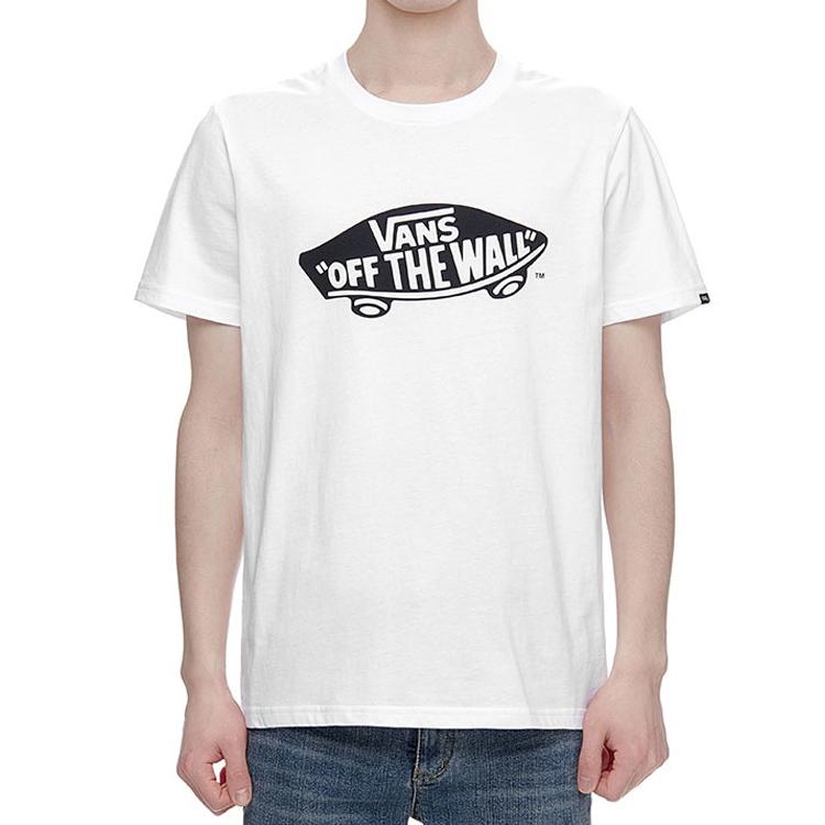 Vans Классическая футболка с коротким рукавом с принтом, топы унисекс, белая VN0A4MM7WHT