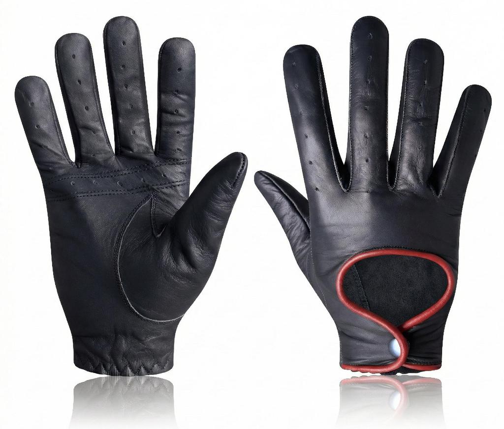 Кожаные перчатки из коровьей кожи Напа для вождения автомобиля, шофера, Винтажный ретро-стиль