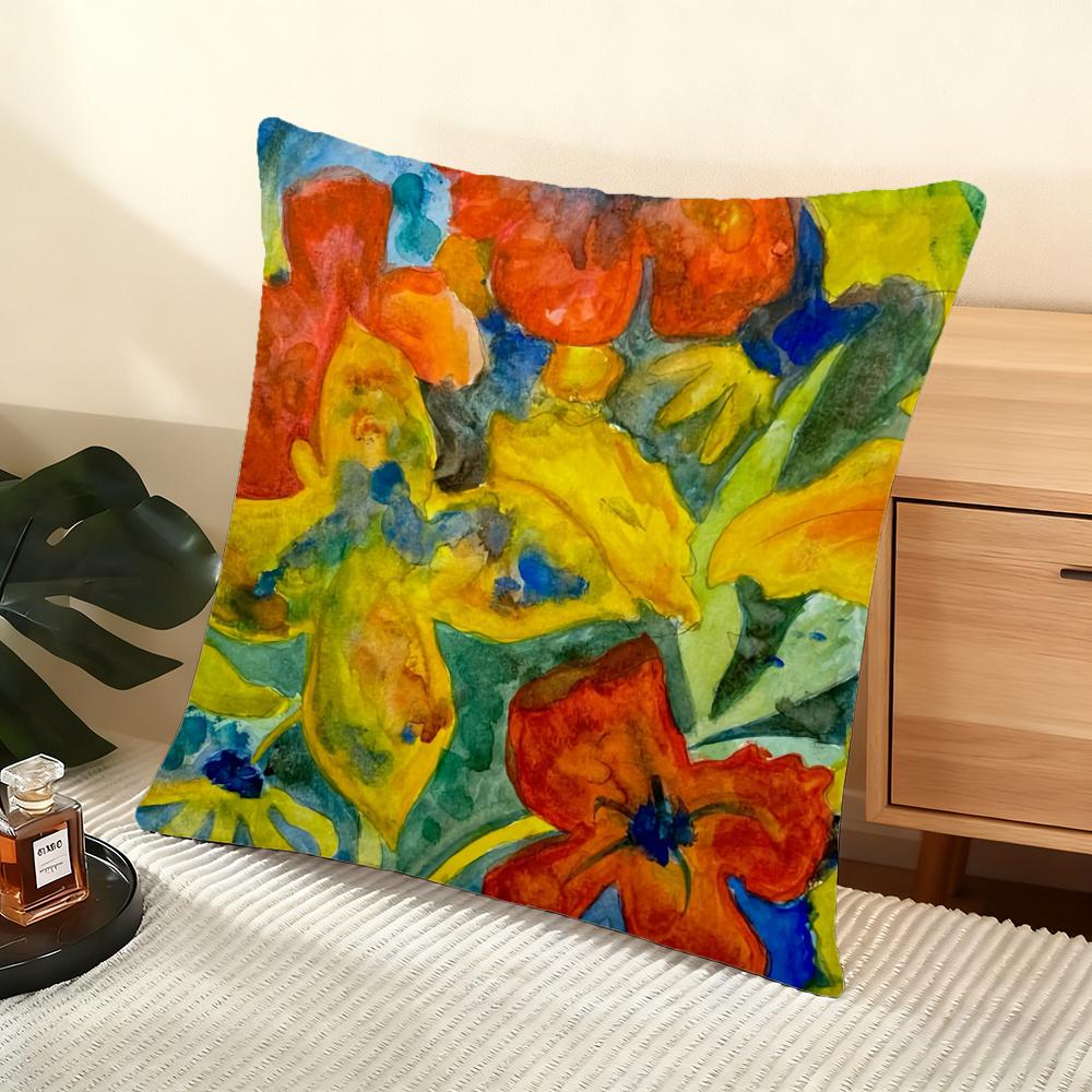 Cushion Cover Silky Short Plush Home Sofa Cushion Cover - Invisible Zipper Home Decoration Adrianne Lenker -Songs Album Art