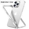 Hybrid Silicone Frame Aluminum Metal Phone Case for iPhone 16 15 14 Plus 13 12 11 Pro Max Xs Xr Anti-Fall Corners Bumper Cover
