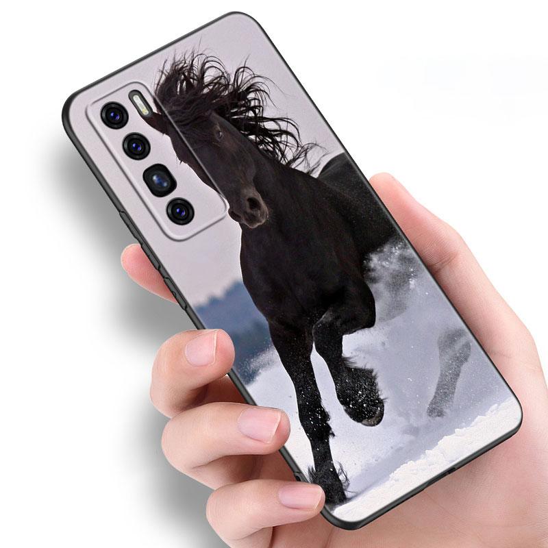 Horses Running Case For Huawei NOVA 8 9 Pro 8i 7i 7SE Y60 5T Mate 40 30 20 10 Lite Honor 50 30 Premium Pro Plus 30S Black Cover