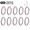1/10 ШТ. G23 Титан ASTM F136 Пирсинг Набор Кольцо Носа Серьга Женские Украшения Перегородка Носа Хрящ Шарнир Шаг Кольцо для Носа Губы