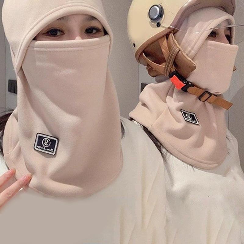 Теплая флисовая пыленепроницаемая шапочка Зимняя бархатная повязка Ветрозащита Защита ушей Шапка-шлем Защита лица Унисекс Для активного отдыха Велоспорт Лыжи