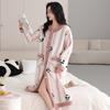 Женская ночная сорочка из кораллового флиса, пижама на осень и зиму, флисовый утолщенный термофланелевый халат