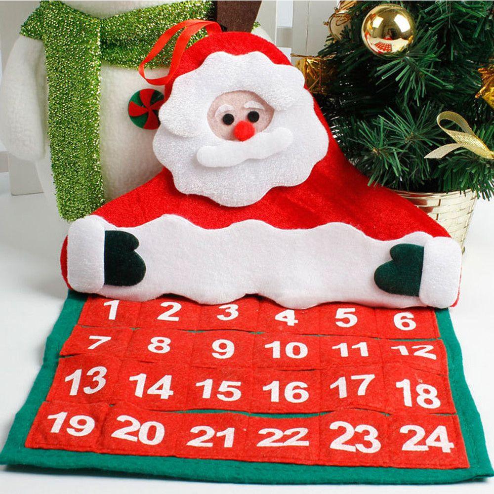 Lobby Decorations Non-woven Fabric Santa Claus Countdown Xmas Decor Christmas Advent Calendar