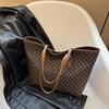 Vintage Large Capacity Printed Women Shoulder Bag PU Leather Top Handle Shopper Tote Bag
