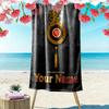 Name Custom RCB logo Print Beach Towel, Large Soft Quick Dry Towel for Beach Camping Swimming