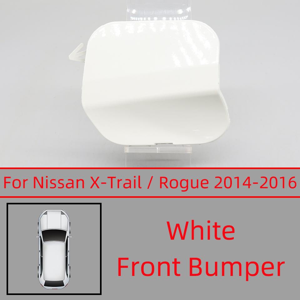 Крышка крюка буксировки переднего бампера для Nissan X-Trail Rogue T32 2014 2015 2016 Заглушка буксировочного крюка Трим Белый Черный Серебристый
