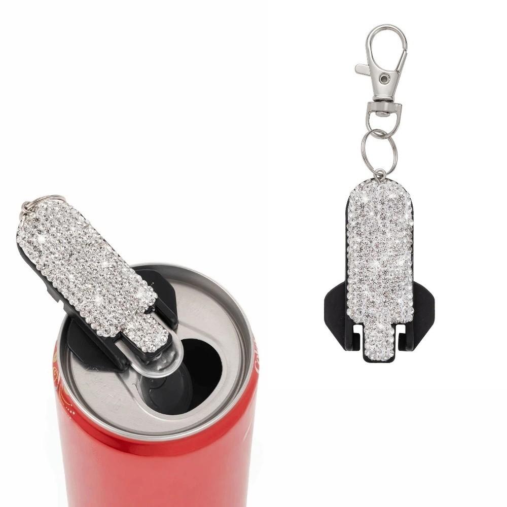 Creative Beverage Bottle Opener Bling Rhinestone Beer Opener Bottle Opener Keychain Camping Use