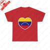 Heart Flag of Venezuela Men Women Cotton TShirt Creative Simple Style Funny Vintage Classics Tees Unisex Adult Casual Tops Gifts