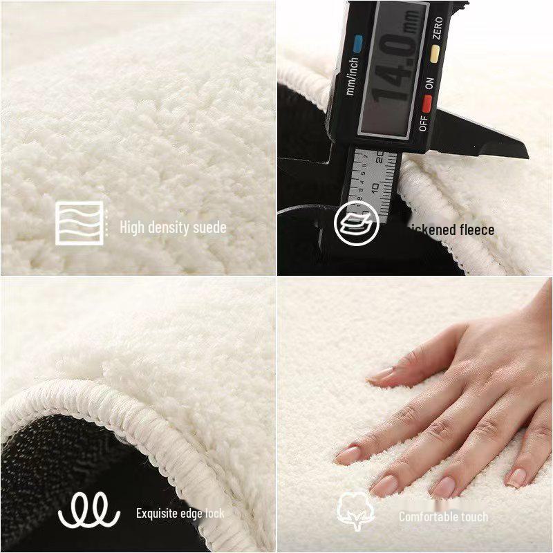 Круглый коврик для гостиной из искусственного кашемира – нескользящий коврик для журнального столика или прикроватной тумбочки