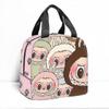 Labubu Insulated Cooler Bag - Large Capacity Anime Lunch Tote with Aluminum Foil, 1 Pack