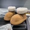 Niche Big-headed Snow Boots Women's Winter New Velvet Warm Platform Short Boots Bread Snow Cotton Shoes