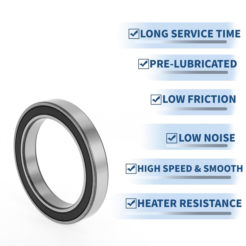 ACROPIX 6916DDU Deep Groove Ball Bearing P5 80x110x16mm Lubricated Bearing Double Rubber Seal Black Silver Tone Scooter Skateboard Wheel
