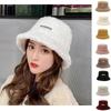 2023 Autumn/Winter Korean Style Unisex Lamb Wool Teddy Velvet Fashion Fisherman Hat