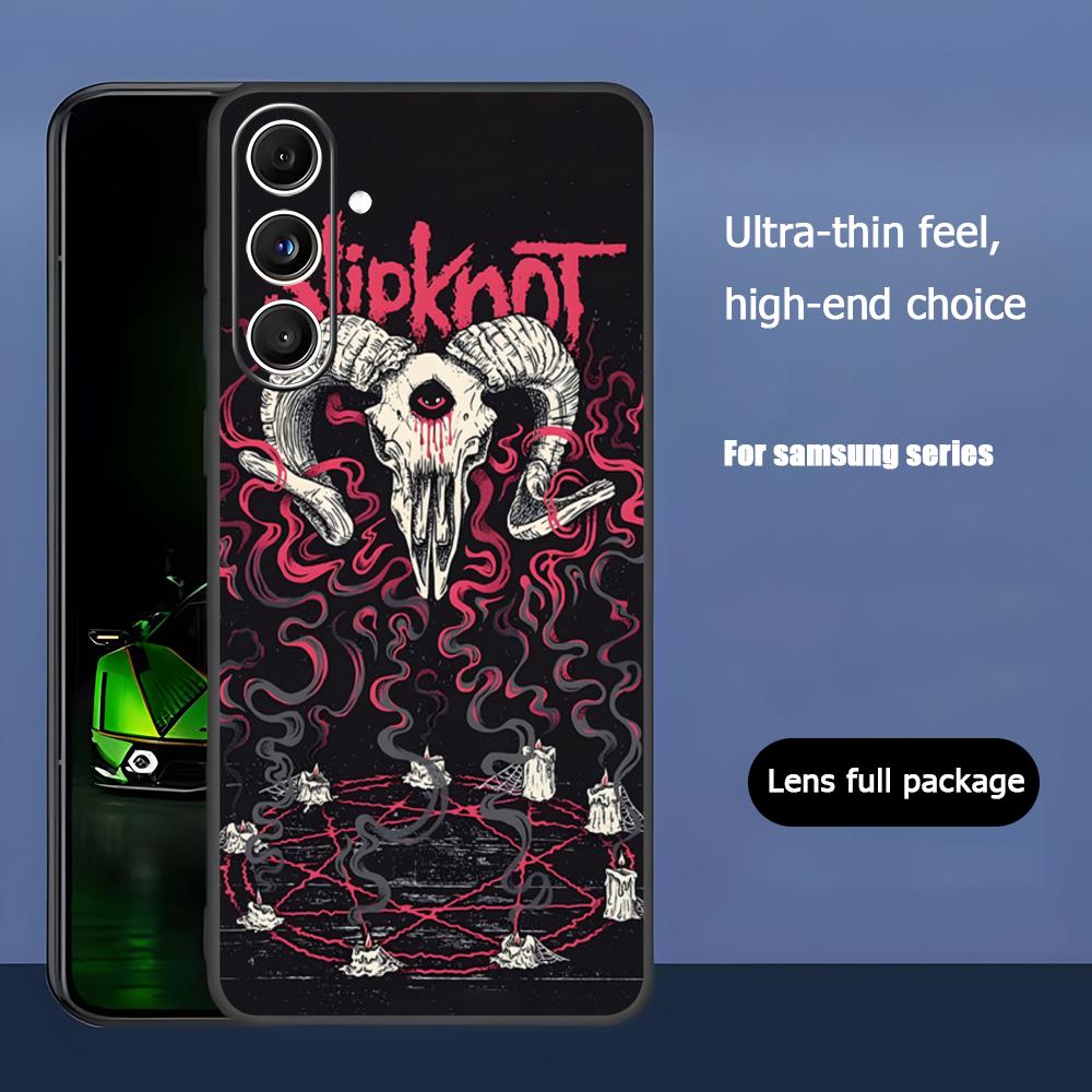 Популярный чехол для телефона Rock с изображением группы Slipknot для Samsung Galaxy S25 S24 S23 S22 S21 S20 Plus Ultra Note20 Мягкий черный