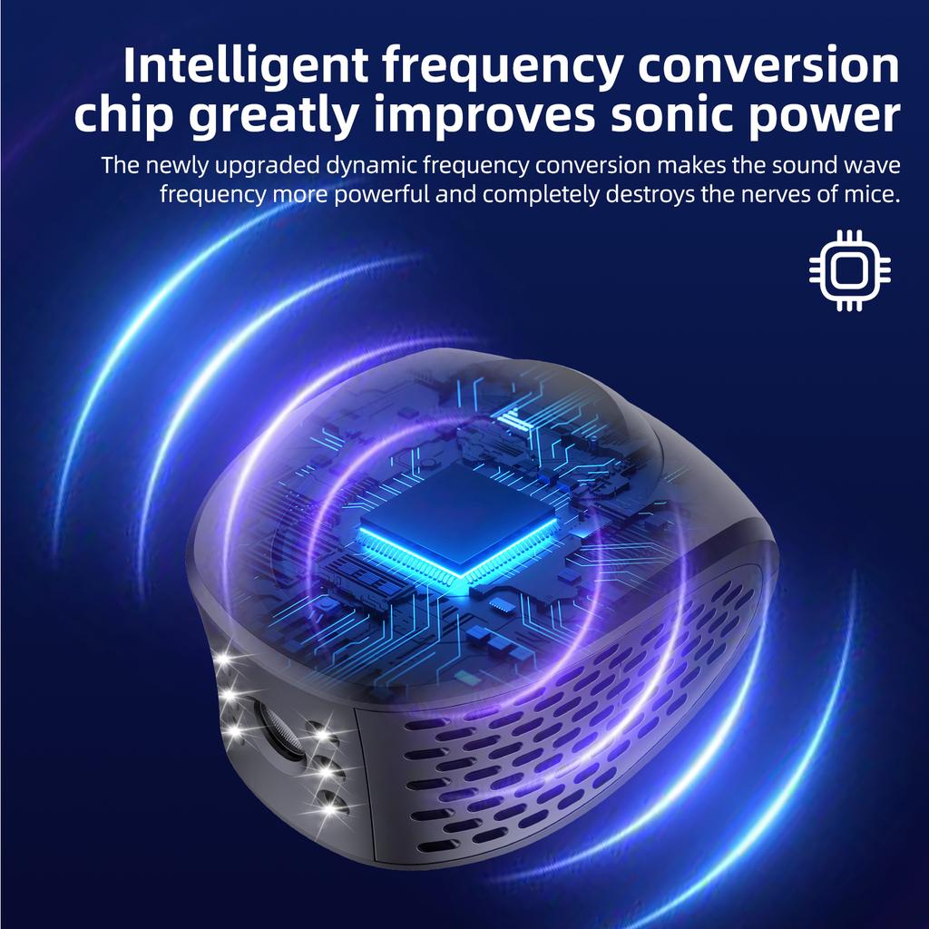 Ультразвуковой отпугиватель мышей для дома 4-в-1 эффективно отпугивает тараканов от мышей и мух