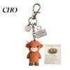 Metal Keychain A Little Highland Cow for You Keychain, 3D Resin Keyring with Birthstone Comforting Gift & Sentiment Card, Your Daily Reminder of Quiet