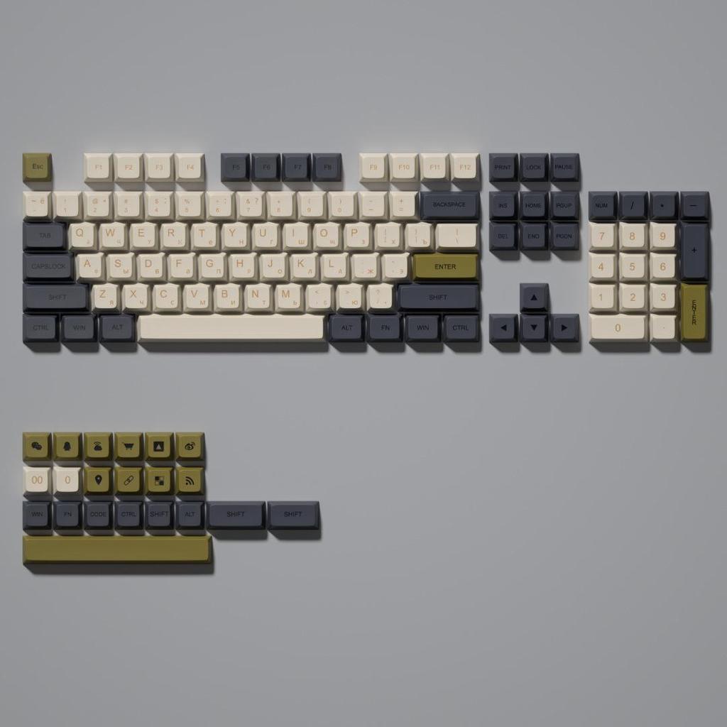 Набор кейкапов XDA PBT - Узор 'Собачка Пача', Сублимационная печать, Японский/Русский.