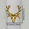 4Pcs Deer Napkin Rings Christmas Elk Head Napkin Rings Holders Reindeer Napkin Buckle Xmas Thanksgiving Dining Table Decor