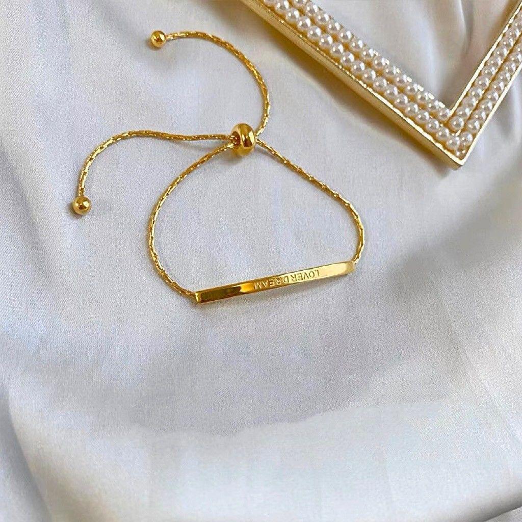 Meichen 18k Gold Non-Fading Titanium Steel Women's Fashion Bracelets - Simple, Versatile, Trendy European and American Style.