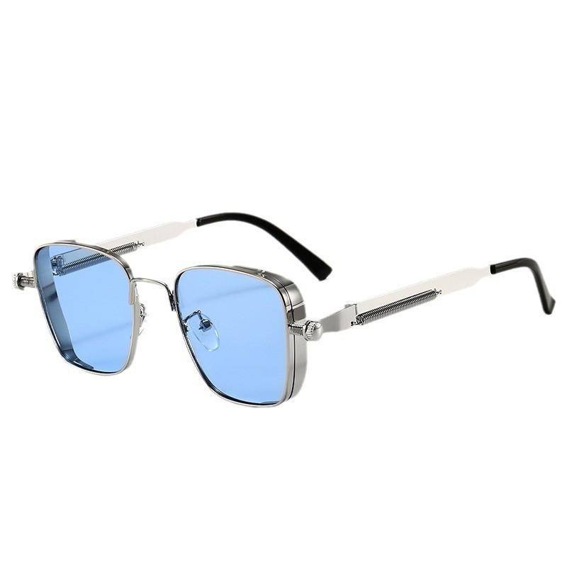 2025 Retro Square Steampunk Metal Sunglasses with Universal Fit