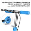 Trottinette Enfant - FOXSPORT - Pliable - 2 Roues Clignotantes - Frein à Main - Guidon Ajustable de 3 Niveaux - Charge 100 kg - Noir
