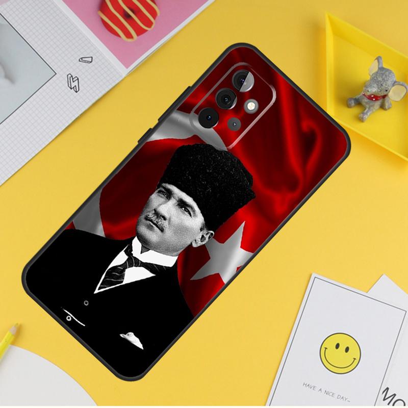 Турция Мустафа Кемаль Ататюрк Чехол Для Samsung Galaxy A15 A17 A54 A34 A14 A13 A23 A33 A53 A52 A32 A12 A56 A36 A16 A35 A55
