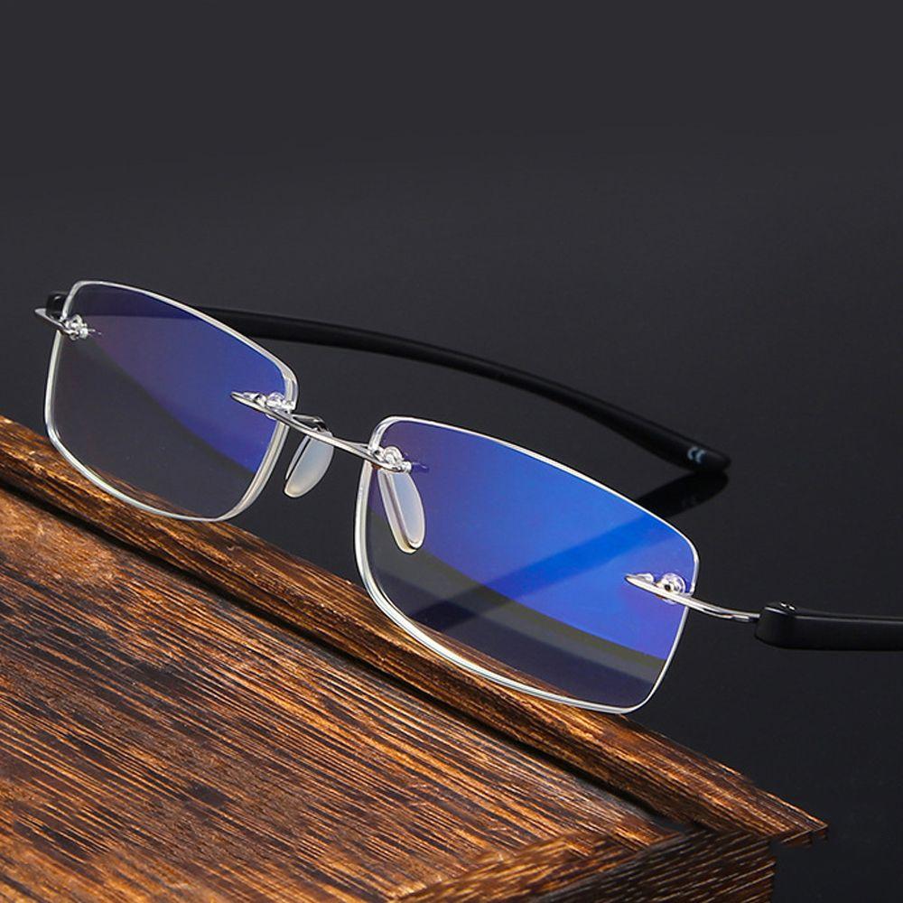 Anti Blue Light Reading Glasses Presbyopia Eyeglasses Rimless Hyperopia Eyewear Computer Eyeglasses