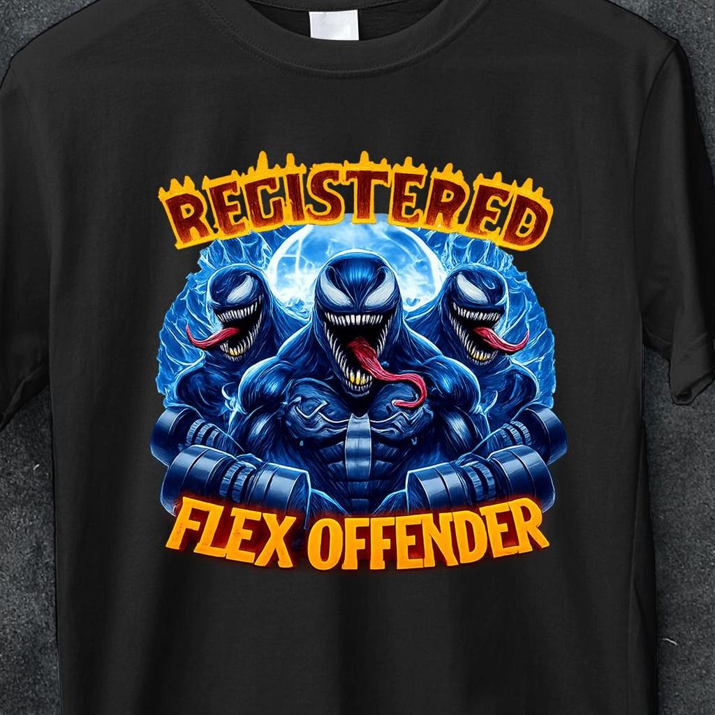 Registered Flex Offender Funny Offensive Gym, Tik Tok Meme, Crazy T shirt, Unhinged Shirt, Cursed T shirt, Gen Z, Oddly Specific, Workout