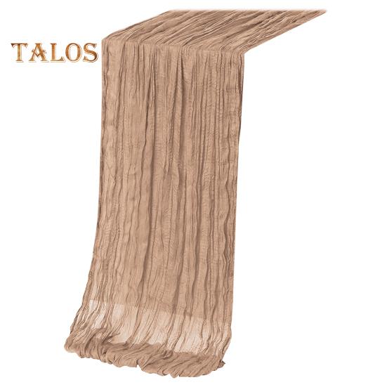 Дорожка для стола на День благодарения, марлевая, в стиле бохо, плиссированная, однотонная, устойчивая к пятнам, многоразовая, для защиты стола, украшение, дорожка для банкета, выпускного вечера