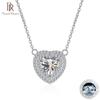 Настоящее 1CT сердце кулон из муассанита ожерелье для женщин 100% стерлингового серебра 925 пробы сверкающее свадебное вечерние ювелирные изделия