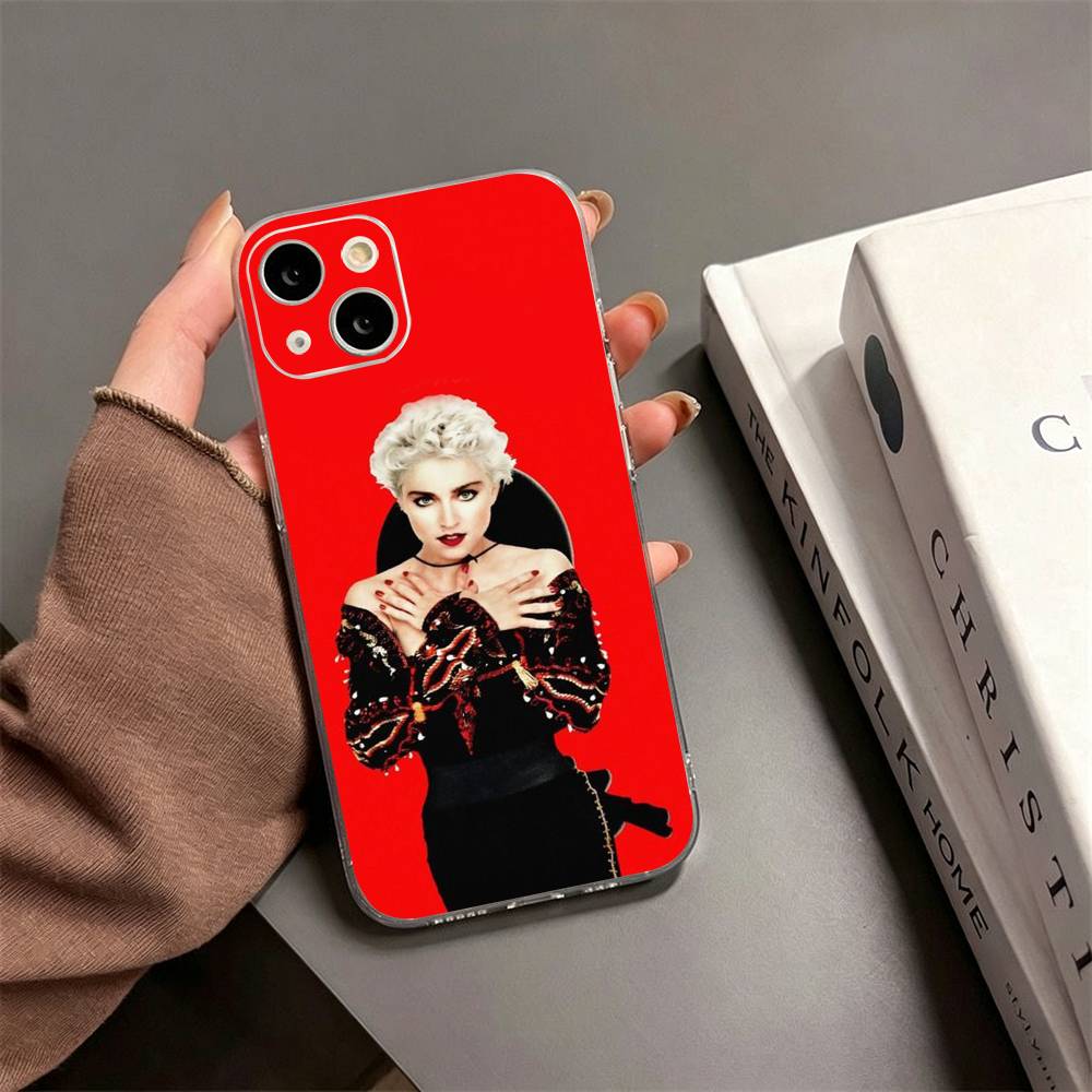 Чехол для телефона Singer M-Madonna для iPhone17,16,15,14,13,12,11 Plus,Pro Max Мягкий прозрачный чехол