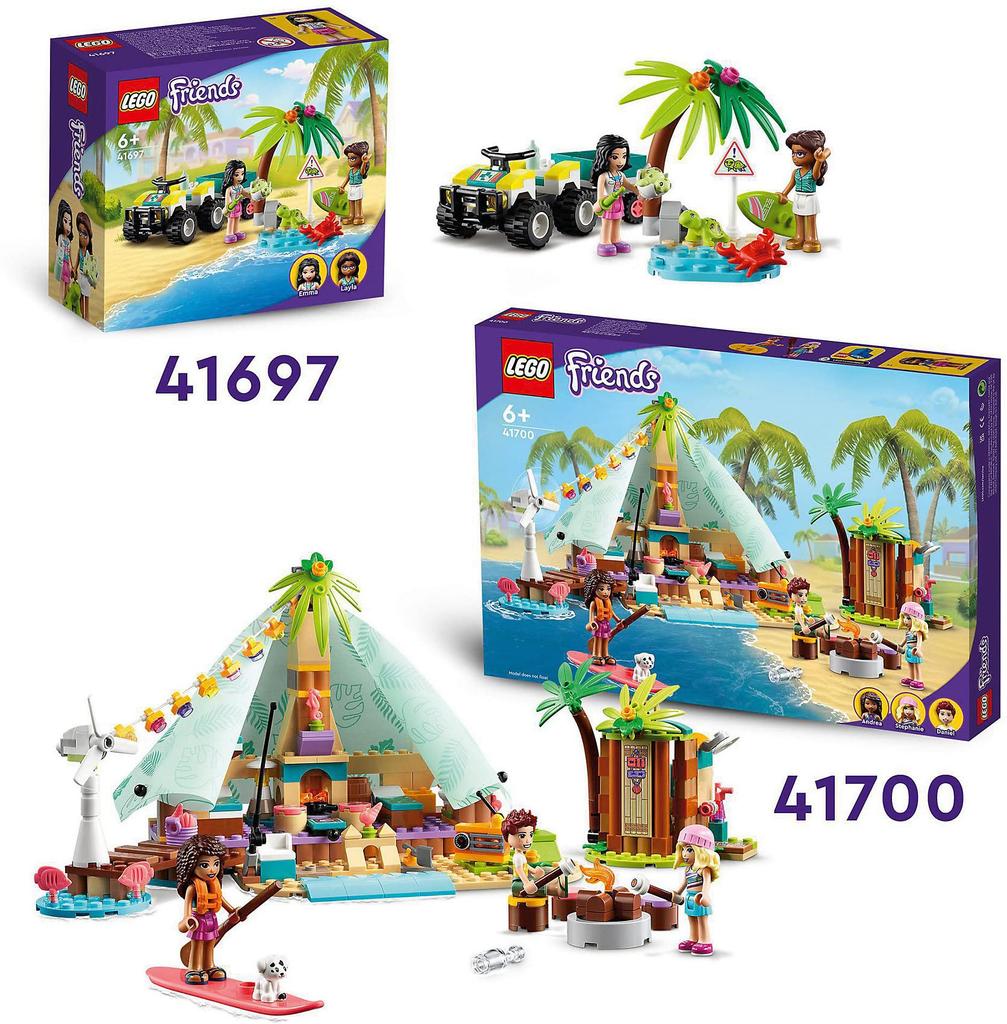 LEGO Friends Beach Glamping 41700 Игрушечный блок Подарочная ролевая игра Кукла Кукла Девочки Возраст 6+