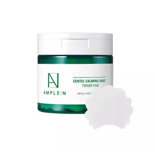 Coreana AMPLE N Centella Calming Shot Toner Pad Glass Skin Cica 60 Sheets