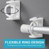 Крючки для карнизов для штор, держатели для душевых штанг, настенные, держатели для душевых штанг, 5 шт. в упаковке — сверление не требуется — с вращающимся на 360 ° кольцом