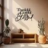1pc Art Deco Style Metal Wall Art Sign With "Gratitude, Thankfulness & True Blessings" Script, 15.75x11.24 Inches, Bohemian Farmhouse Kitchen Decor