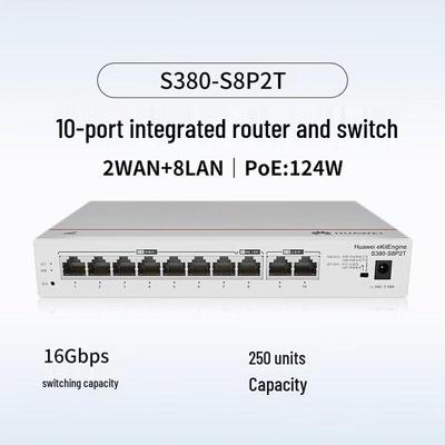 Huawei 10-портовый гигабитный PoE-маршрутизатор-коммутатор Kunling S380-S8P2T (Китайская версия)