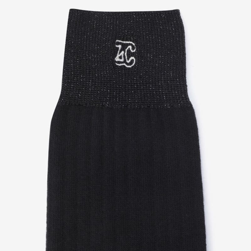 Носки с вышитым логотипом ZOOC в рубчик BK_Z252PHN003