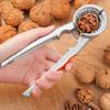 Heavy Duty Walnut Cracker with Walnut Non-Slip Handle Plier Clip Tool