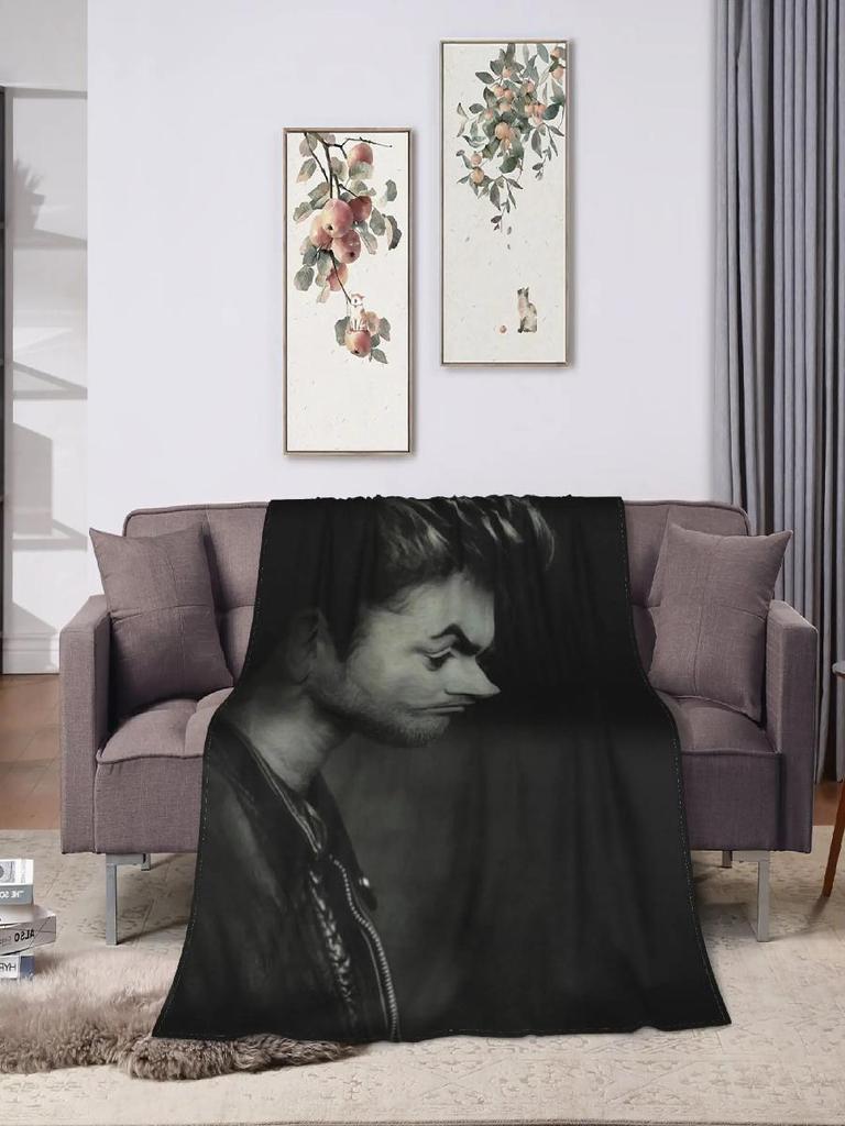George Michael Blanket Quality Warm Soft Throw Blanket for Winter Home Decor Bedspread for Students Funny Design Cozy Comfort