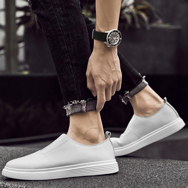 Fashion Luxury Brand Men Flats Casual Genuine Leather Shoes Business Men Loafers Formal Office Moccasins Slip On Soft Sole Driving Shoes