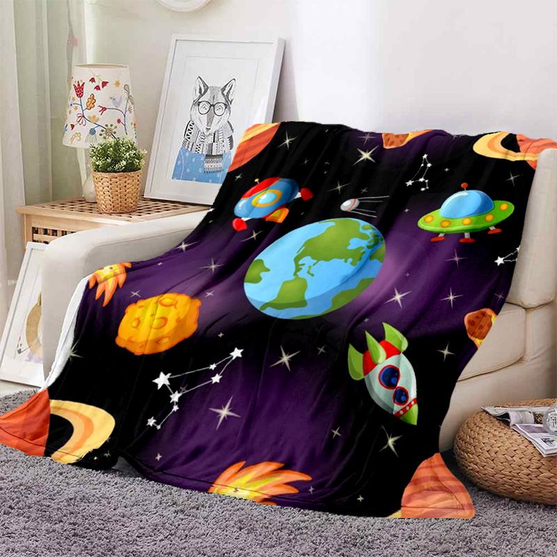 Одеяло для комнаты Galaxy Stars, ультралегкое мягкое плюшевое фланелевое одеяло для дивана-кровати, лучшие офисные подарки