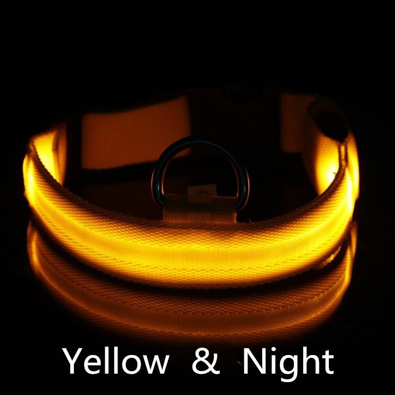 Светодиодный светильник для ночной безопасности, вспышка, спортивный ошейник для собак, кошек, нейлоновый ошейник для собак, светящийся в темноте ошейник для кошек, светодиодные ошейники для собак, аксессуары для собак