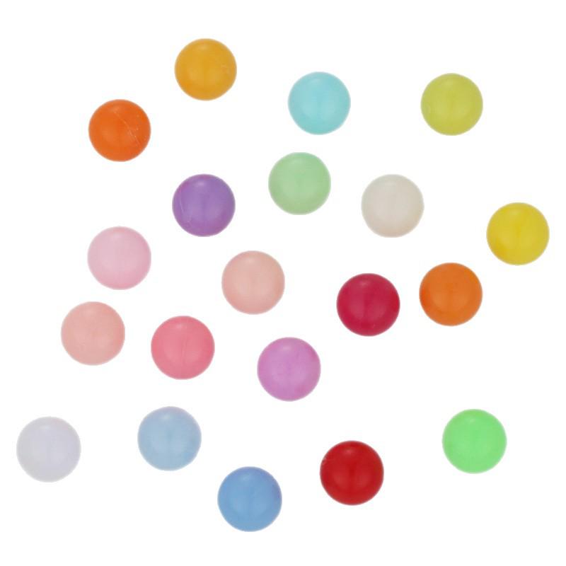 Пластиковые бусины конфетных цветов: Круглые упругие мячики без отверстий для детских DIY украшений, поделок и пуль для игрушечных пистолетов.