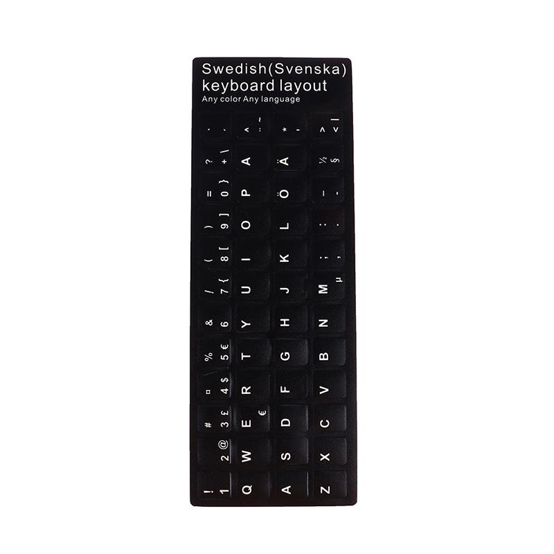 18X6.5 см наклейки на клавиатуру с раскладкой на иврите, португальском, испанском, шведском языках