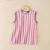 ZANZEA Женские повседневные майки без рукавов с круглым вырезом и полосатым принтом для лета