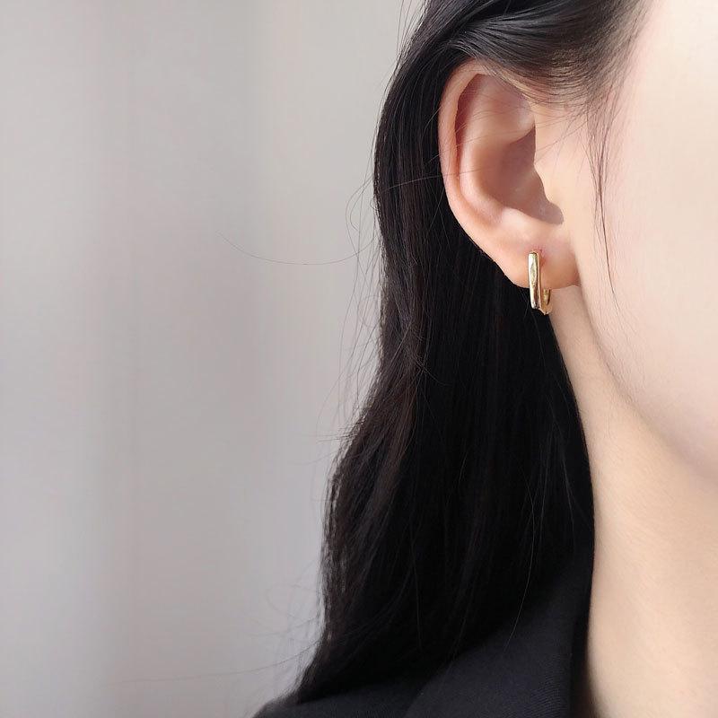 Серьги геометрического размера для женщин, холодный стиль, универсальный новый стиль